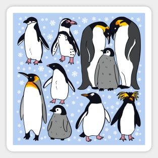 Penguins cute illustration Magnet